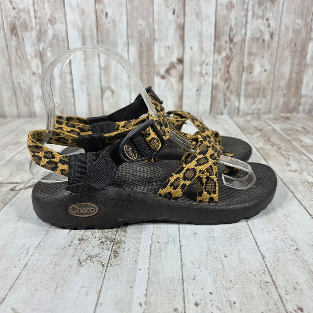 Chaco Z Cloud 2 Leopard Print‎ Athletic Sandals Womens 6 Brown Tan J107212